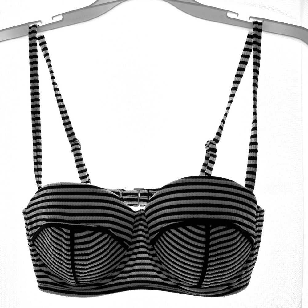 Striped bikini top